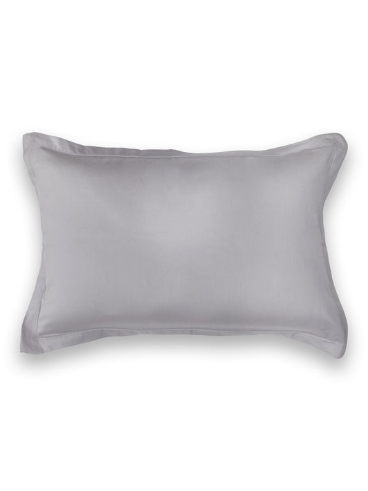 Solid Silver Grey Pillow Cover Set – Premium Cotton – Set of 2