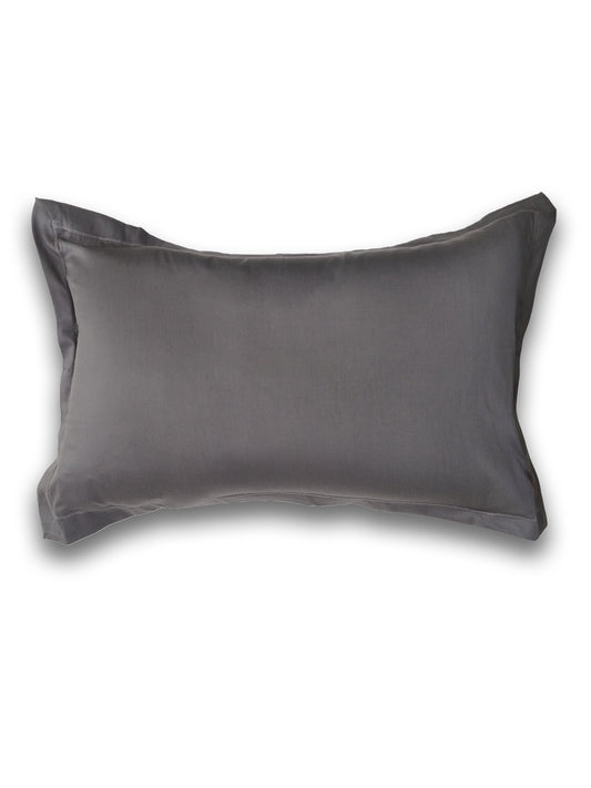 Solid Dark Grey Pillow Cover Set – Premium Cotton – Set of 2