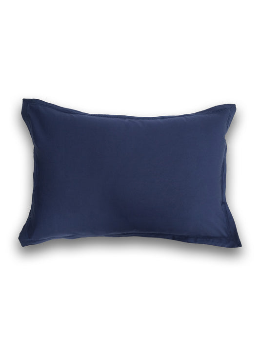 Solid Navy Blue Pillow Cover Set – Premium Cotton – Set of 2