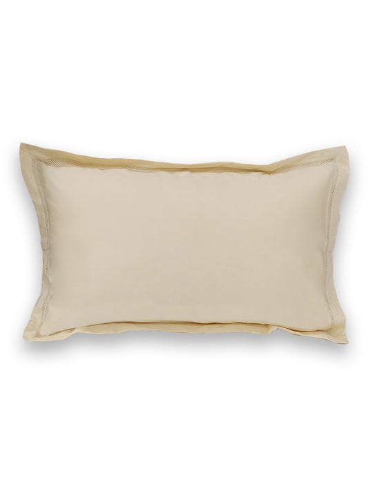 Solid Beige Pillow Cover Set – Premium Cotton – Set of 2