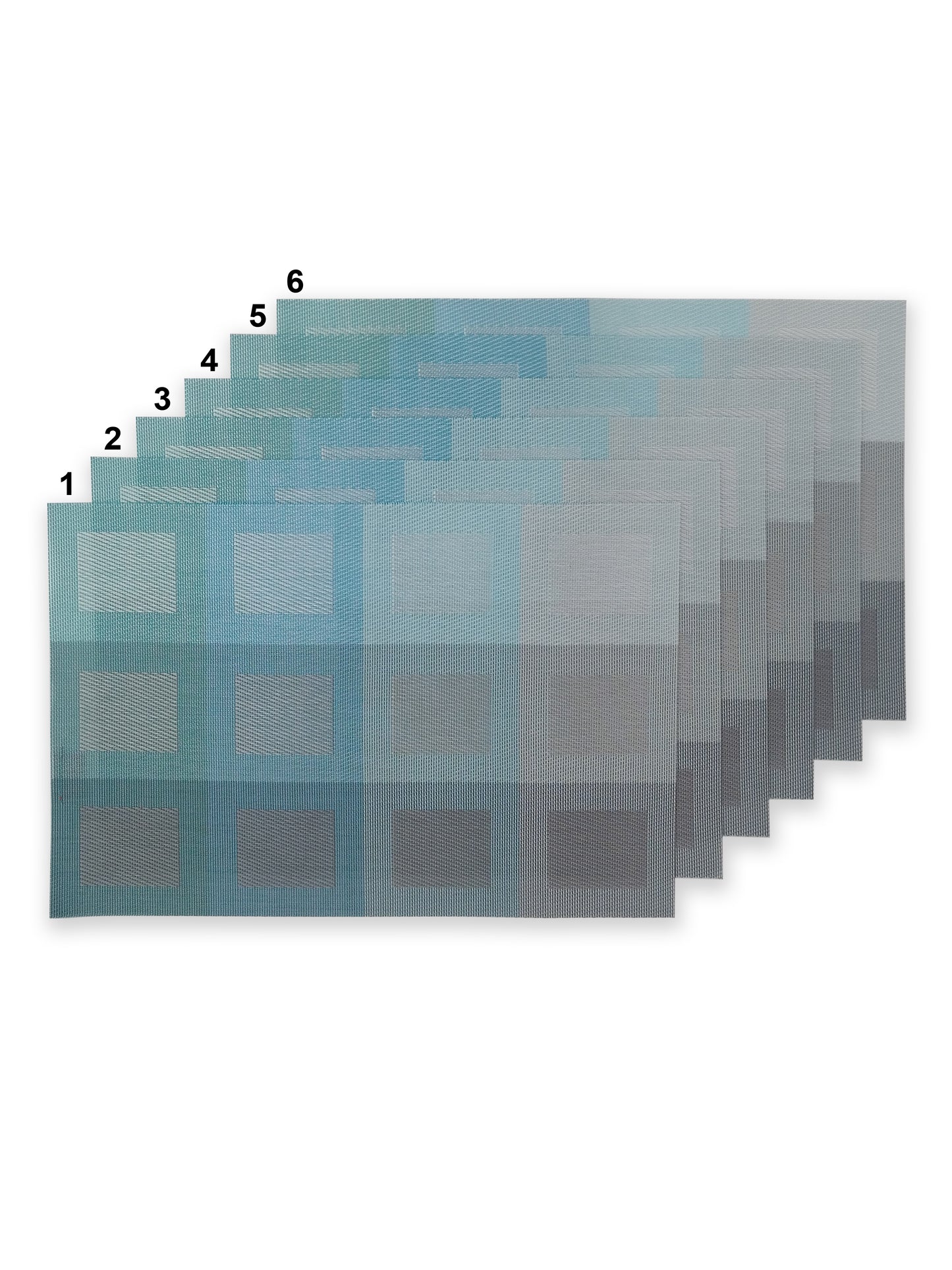 Atoz Blue Placemats for Dining Table – Set of 6 | Heat & Stain Resistant | Washable, Non-Slip Table Mats | Stylish Woven Design for Kitchen & Dining Room