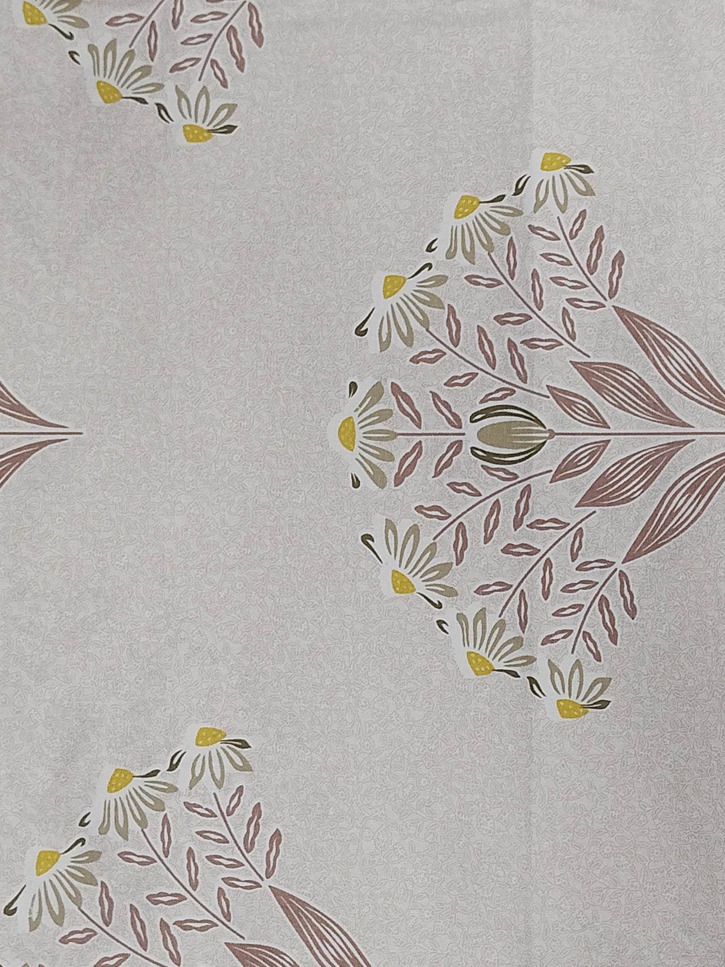 Beige Floral Cotton Pillow Cover – Soft Botanical Luxury Bedding