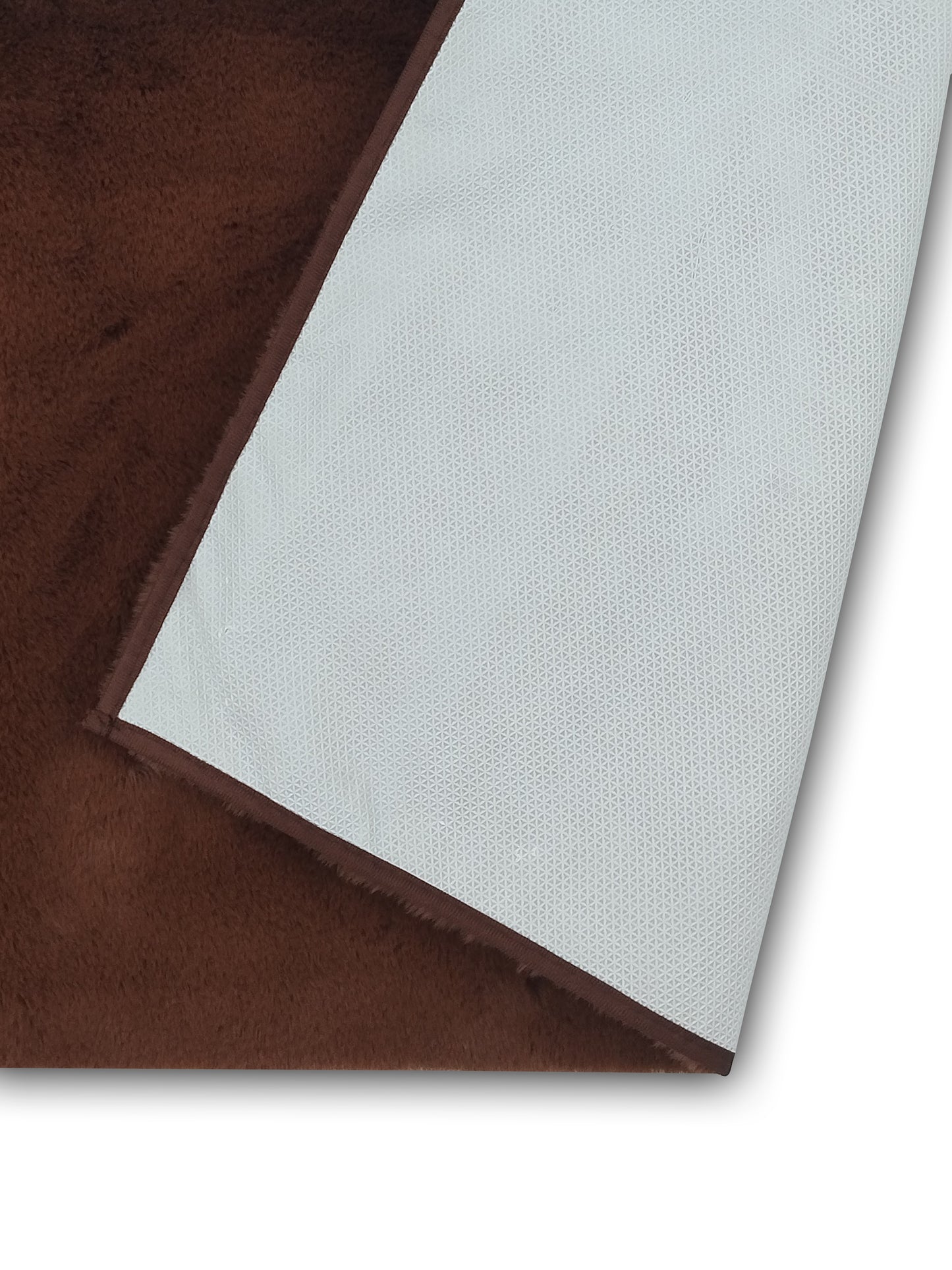 Solid Brown Plush Runner – Modern Minimalist Bedside & Hallway Rug