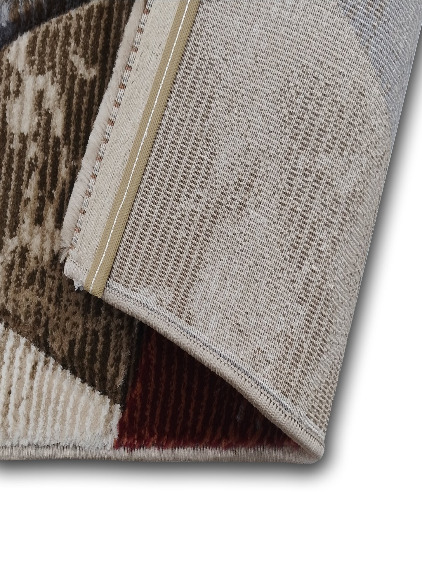 Multicolor Geometric Carpet – Modern Abstract Area Rug for Living Room Decor
