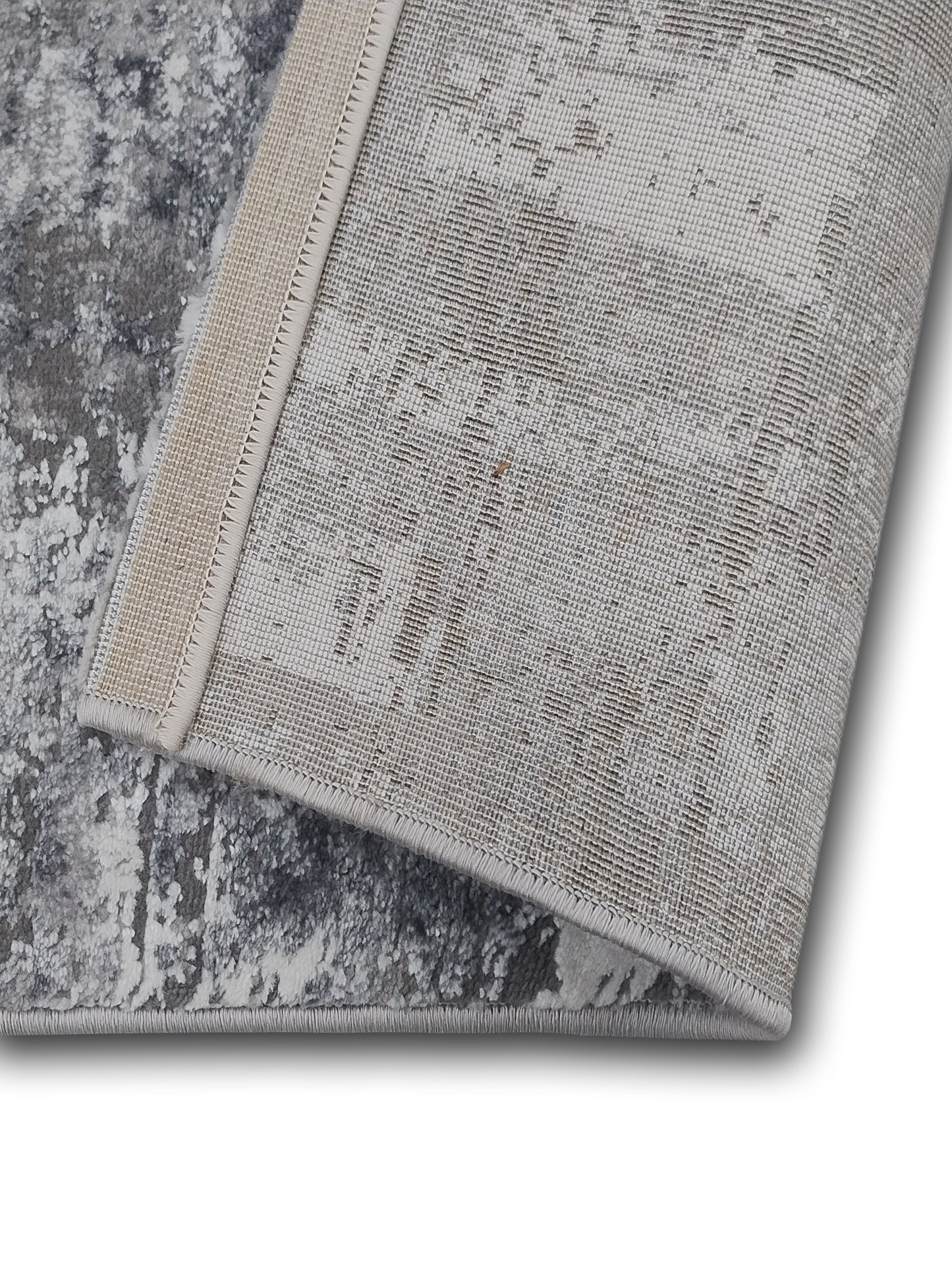 Grey Abstract Textured Carpet – Modern Distressed Rug for Living Room