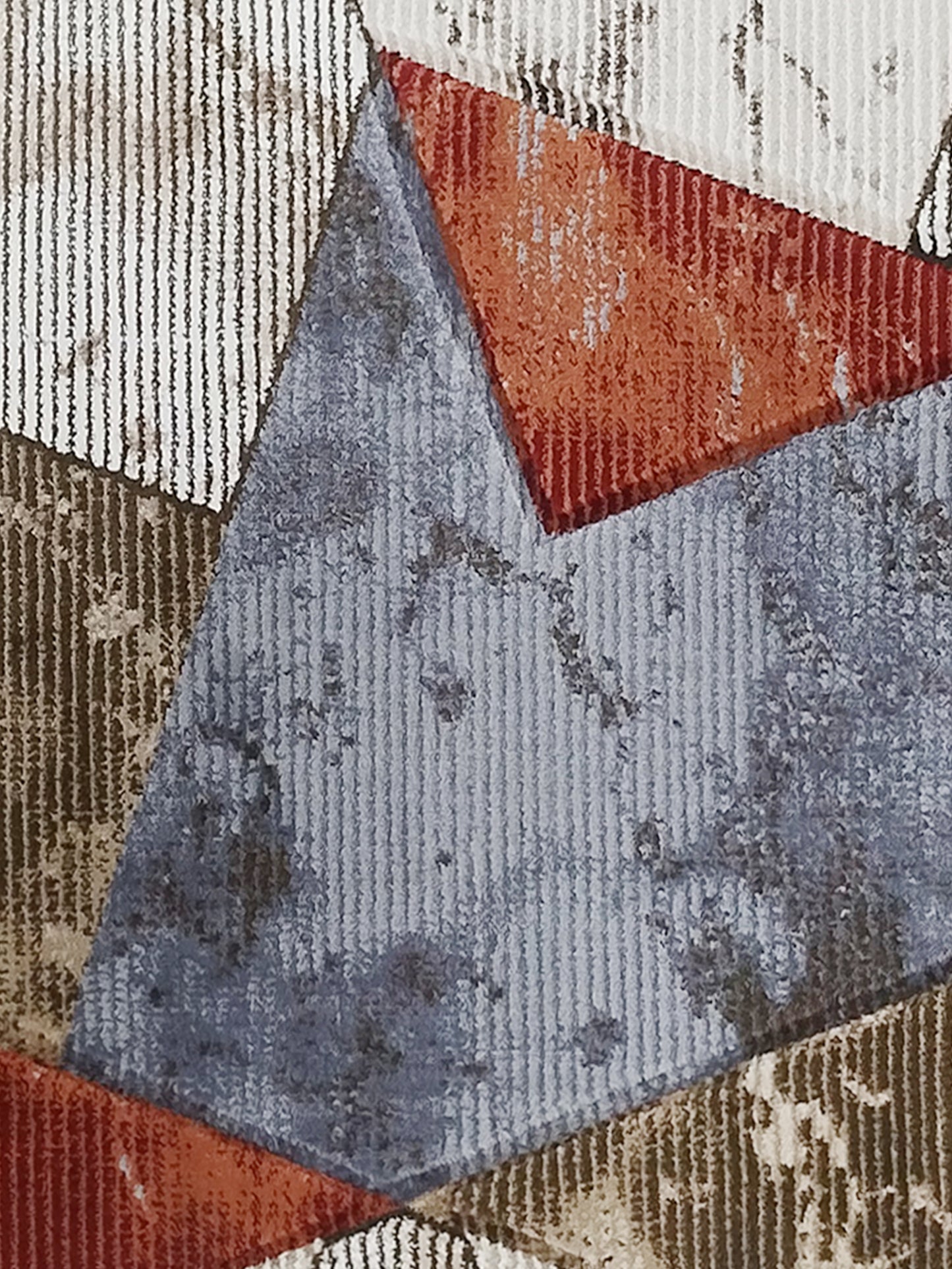 Multicolor Geometric Carpet – Modern Abstract Area Rug for Living Room Decor
