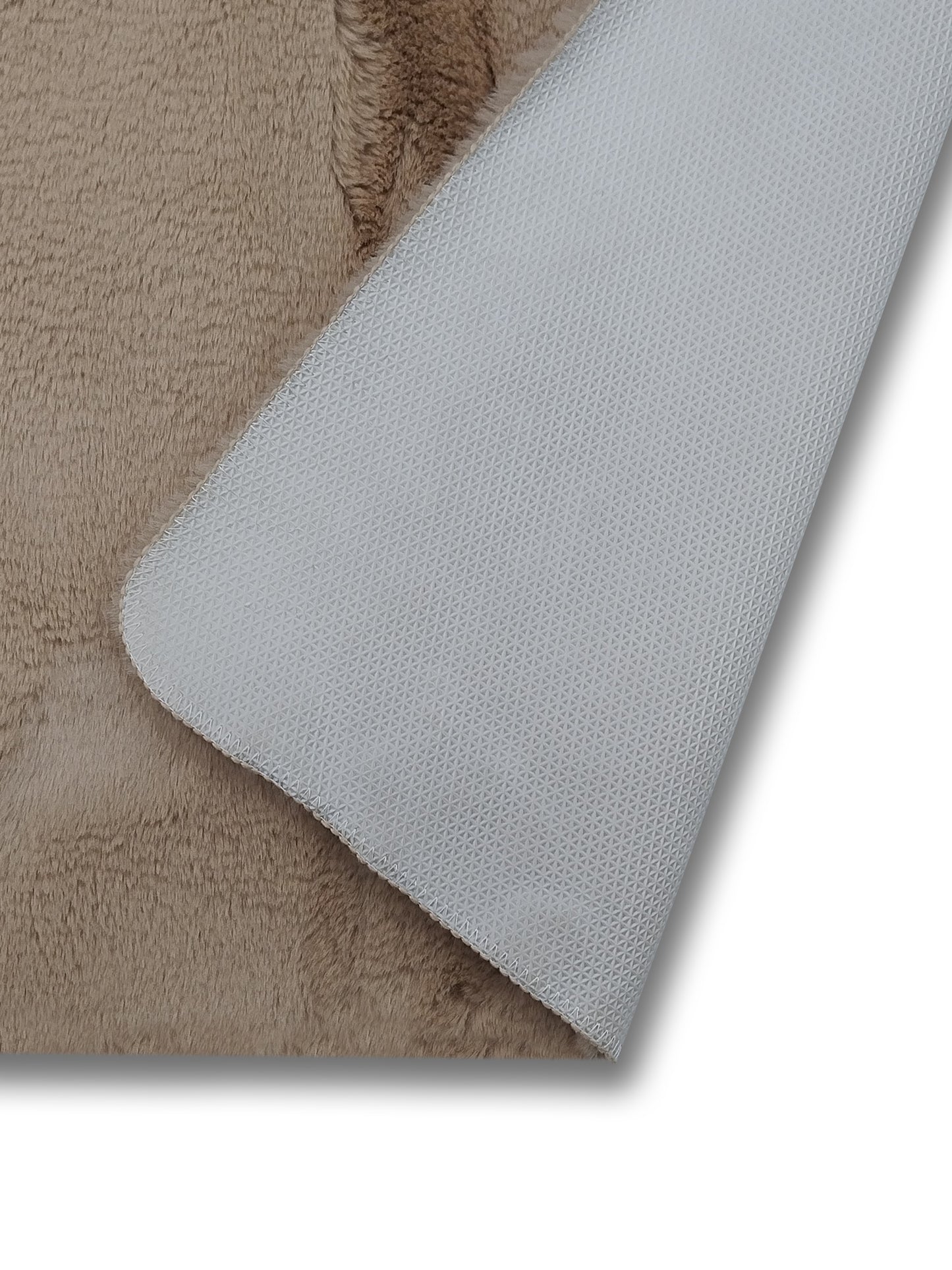 Warm Beige Faux Fur Shaggy Carpet – Cozy Plush Texture – 2 Sizes