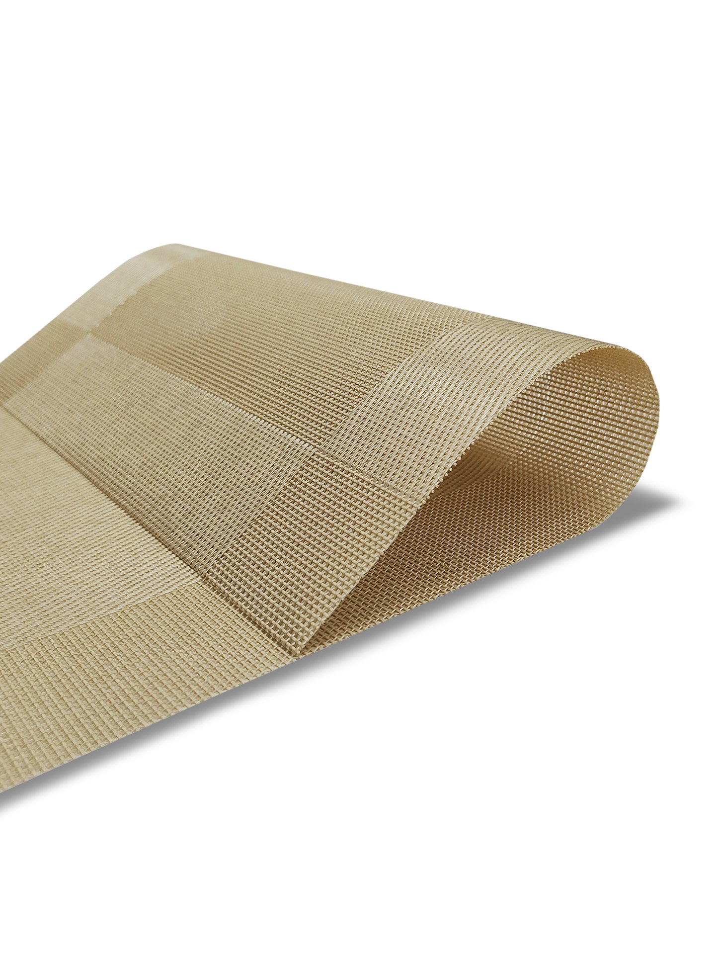 Atoz Beige Placemats for Dining Table – Set of 6 | Heat & Stain Resistant | Washable, Non-Slip Table Mats | Modern Woven Design for Kitchen & Dining Room