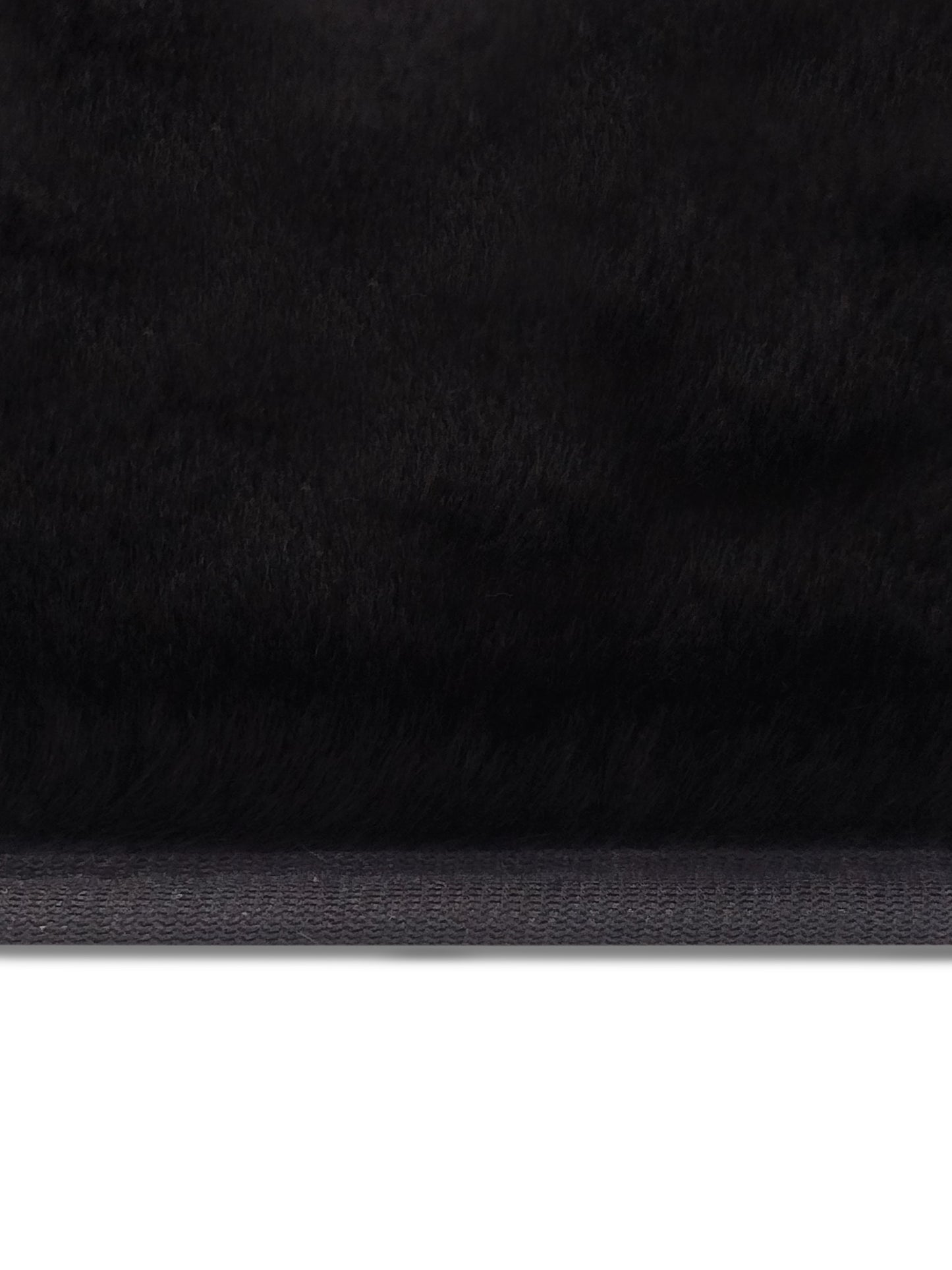 Solid Black Plush Runner – Modern Minimalist Bedside & Hallway Rug