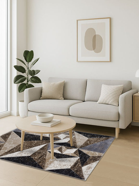 Modern Prism Geometric Carpet – Designer Pattern Rug for Living Room