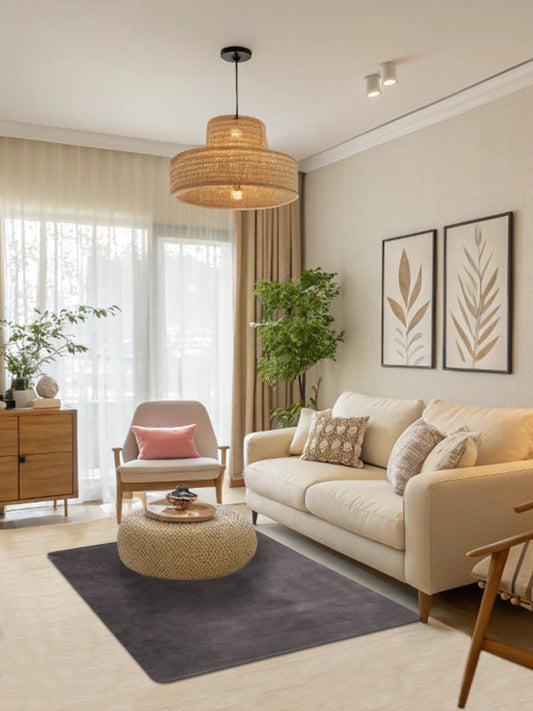 Charcoal Grey Faux Fur Shaggy Carpet – Ultra Soft Plush Texture – 2 Sizes