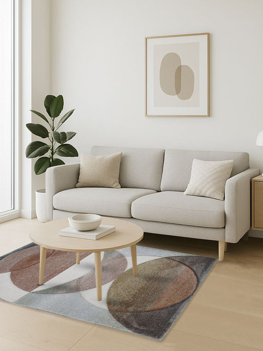 Modern Circle Geometric Carpet – Soft Designer Rug for Living Room & Bedroom