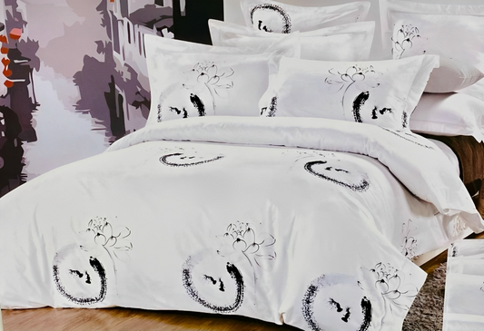 WHITE RIVER KING-SIZE COTTON BEDSHEET