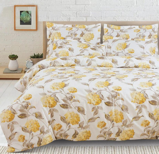 GoldenFlora-Premium Floral Bedsheet Set