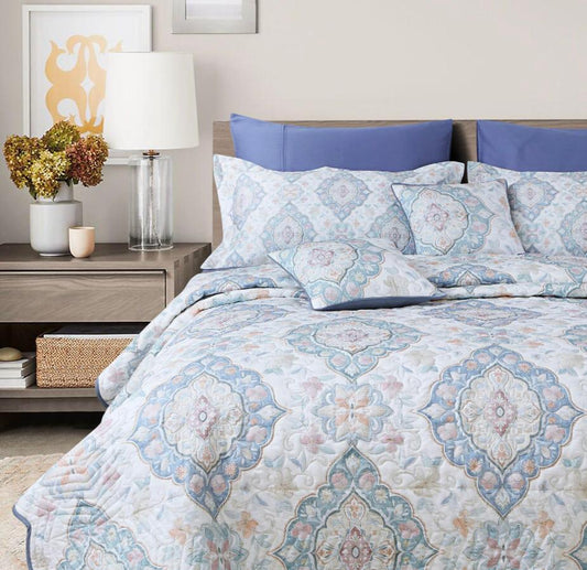 Ocean Breeze -Premium Floral Bedsheet Set