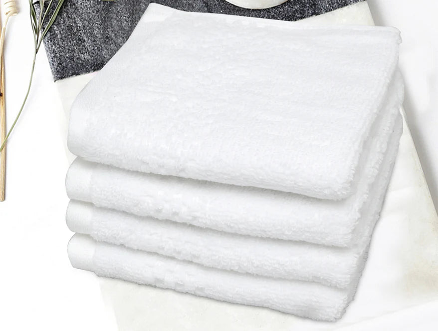 SWIFT DRY Face Towel Set of 4 – 100% Cotton By Spaces