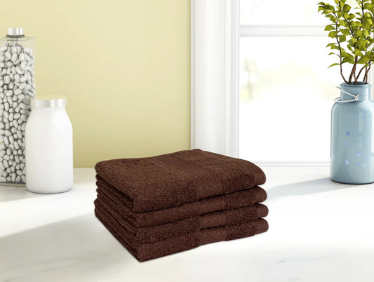 COLORFAS Face Towel Set of 4 Pieces – 100% Cotton by Spaces