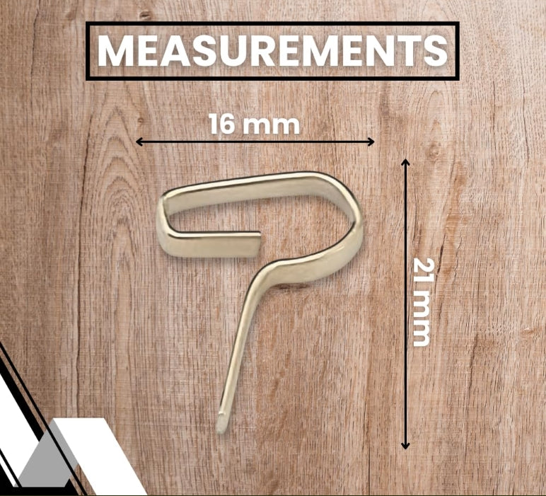 Metal Curtain Channel Hooks (Set of 24) – Durable, Rust-Resistant