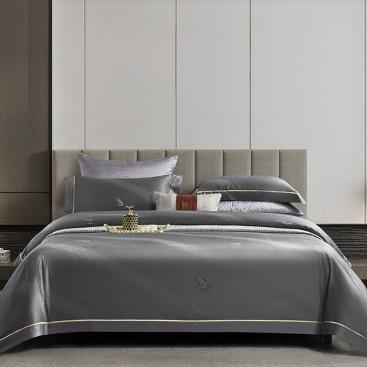 Jacquard Super King Size Bedsheet Set – 100% Egyptian Cotton | 800 TC Luxury