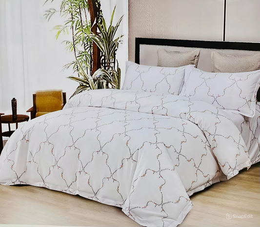 WHITE RIVER KING-SIZE COTTON BEDSHEET