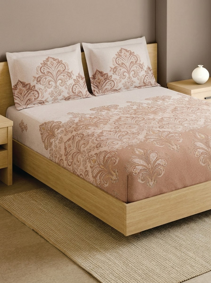 Spaces 100% Cotton Super King Bedsheet Set | Digitally Printed | 274x274 cm