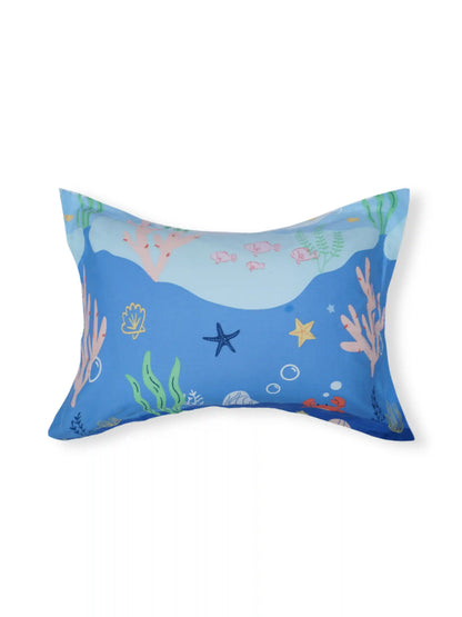 Kids Ocean Whale Cotton Single Bedsheet Set
