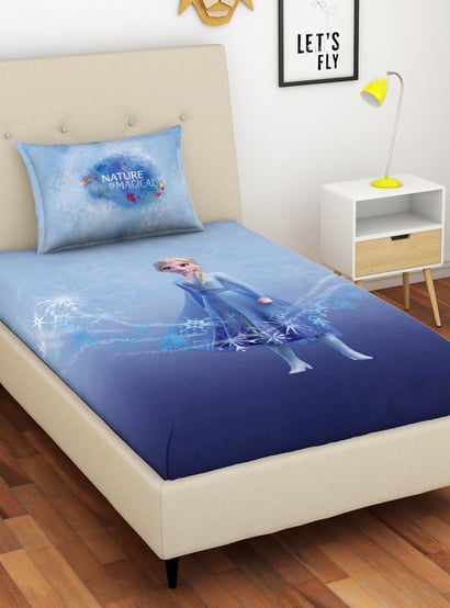 Spaces Kids Disney Frozen II Single Bedsheet Set with Pillow Cover | 180 TC