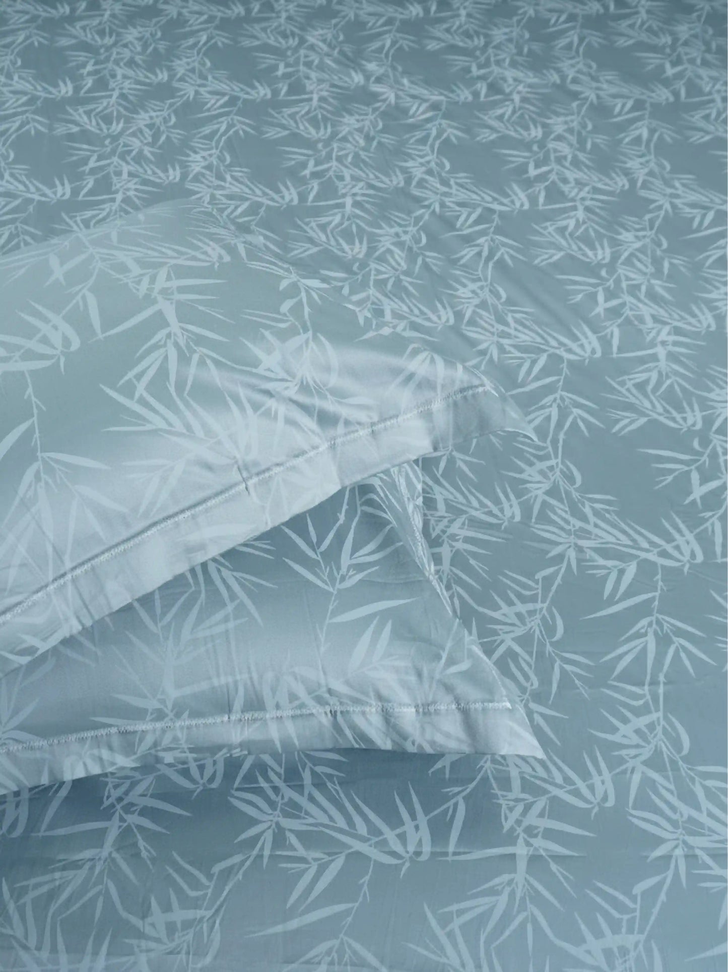 Soft Feel, Elegant Bamboo Leaf King Bed Sheet Set – 100% Cotton (300 TC)