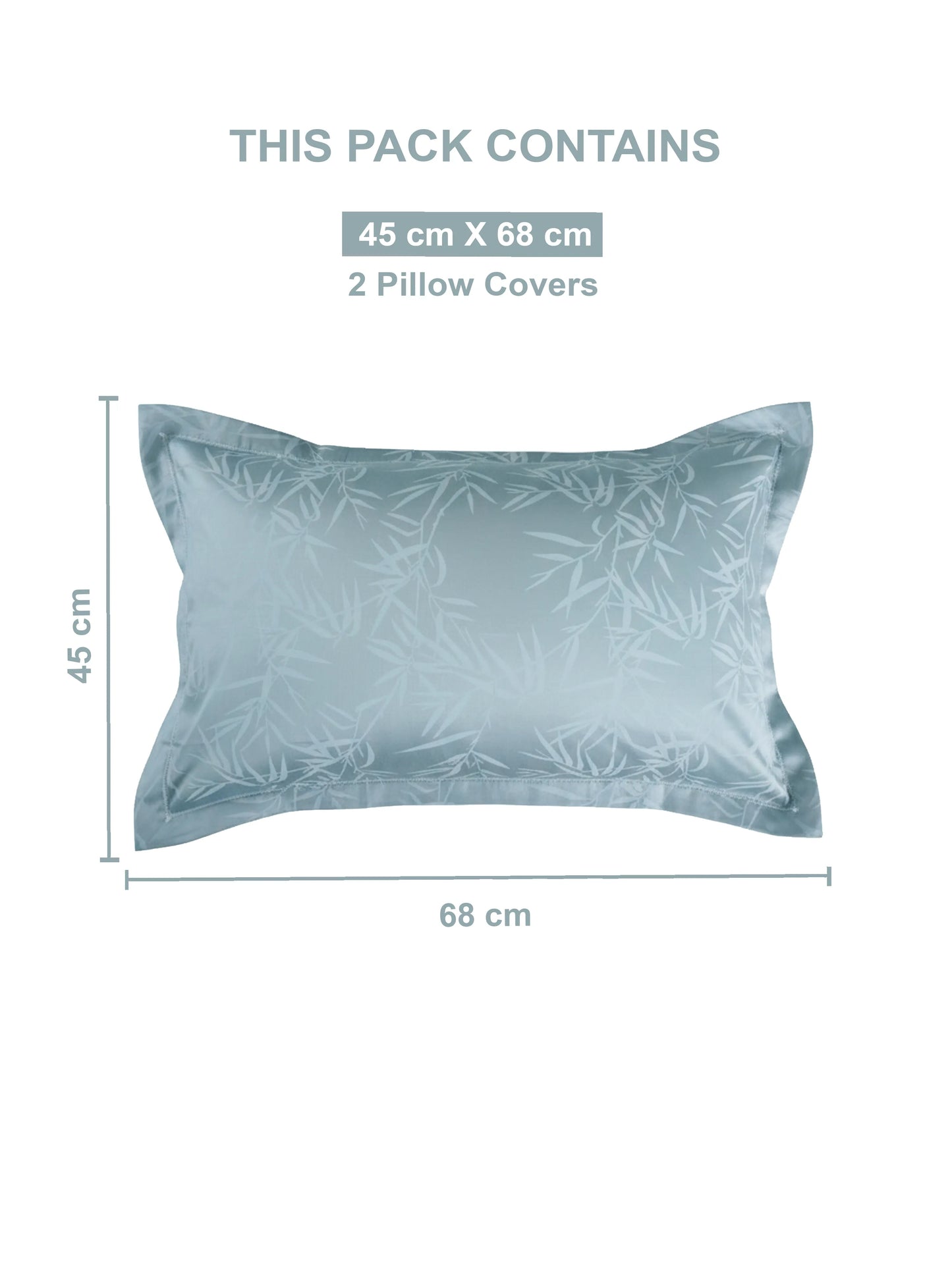 Soft Feel, Elegant Bamboo Leaf King Bed Sheet Set – 100% Cotton (300 TC)