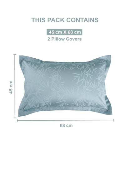 Soft Feel, Elegant Bamboo Leaf King Bed Sheet Set – 100% Cotton (300 TC)