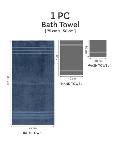 MyTRIDENT Luxe Home 100% Supima Cotton Bath Towel (600 GSM | 75 cm x 150 cm) – Ultra-Plush & Absorbent
