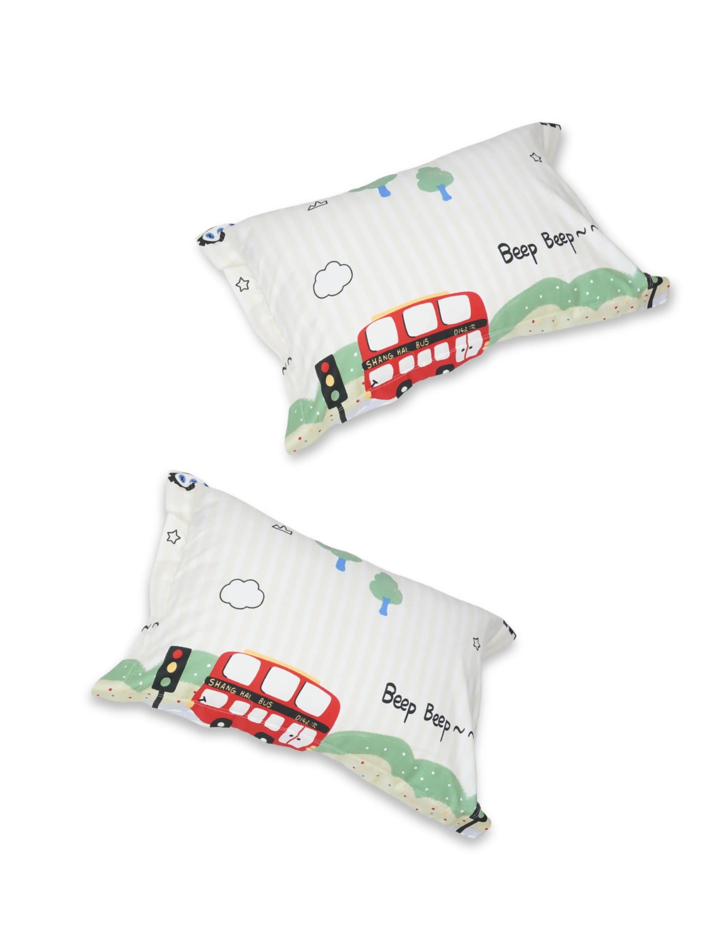 City Traffic Vehicles Kids 100% Cotton Bedsheet Set