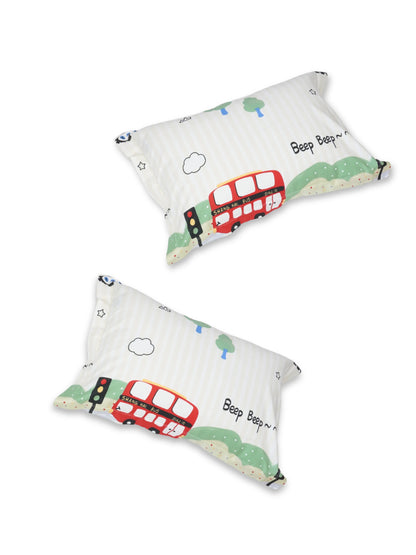 City Traffic Vehicles Kids 100% Cotton Bedsheet Set