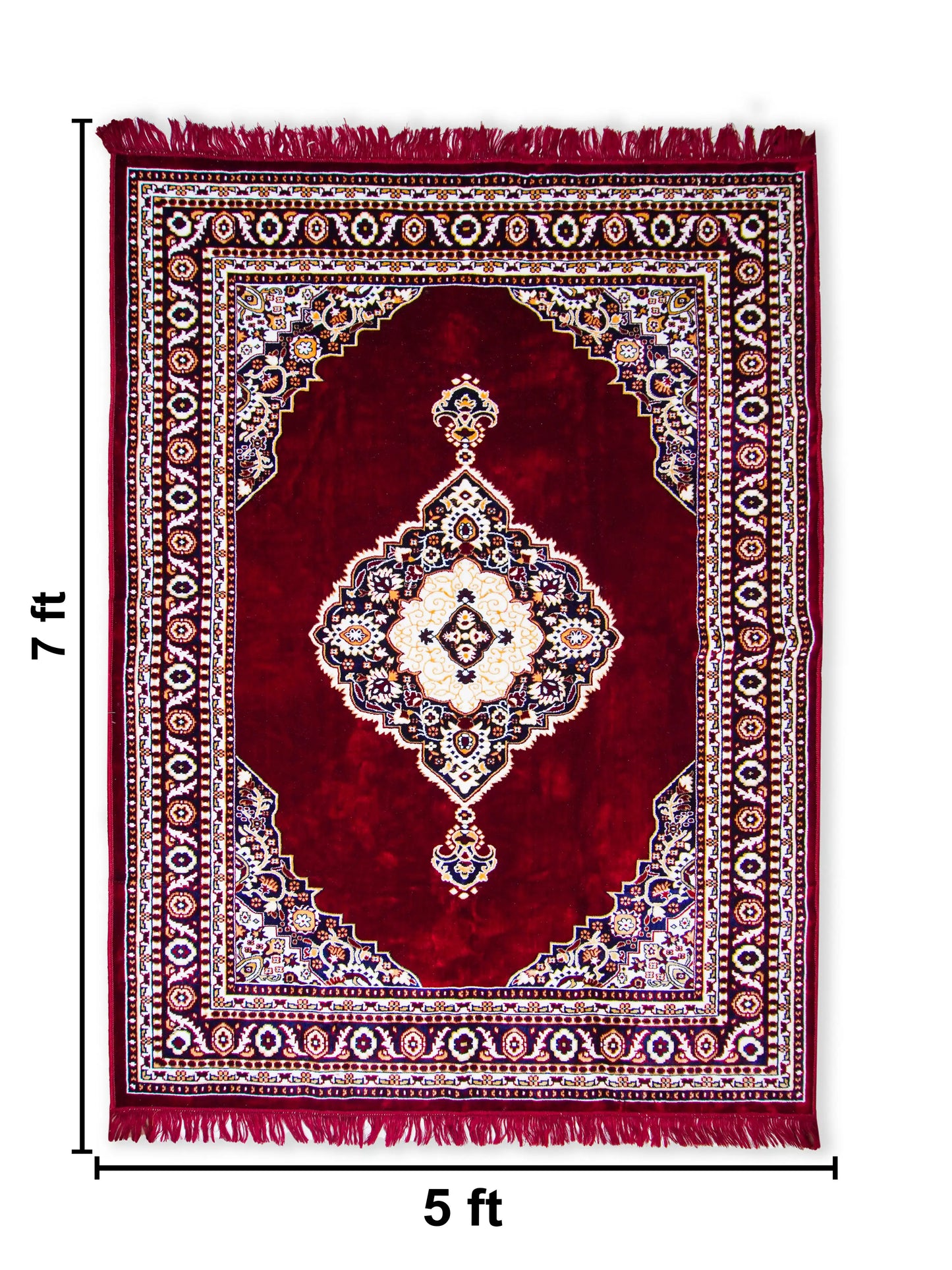 AtoZ Home Decor Velvet Carpet – Traditional Collection (5 ft x 7 ft)