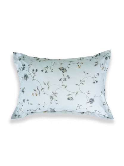 Soft Feel Grey Floral Vine Cotton Double Bedsheet Set