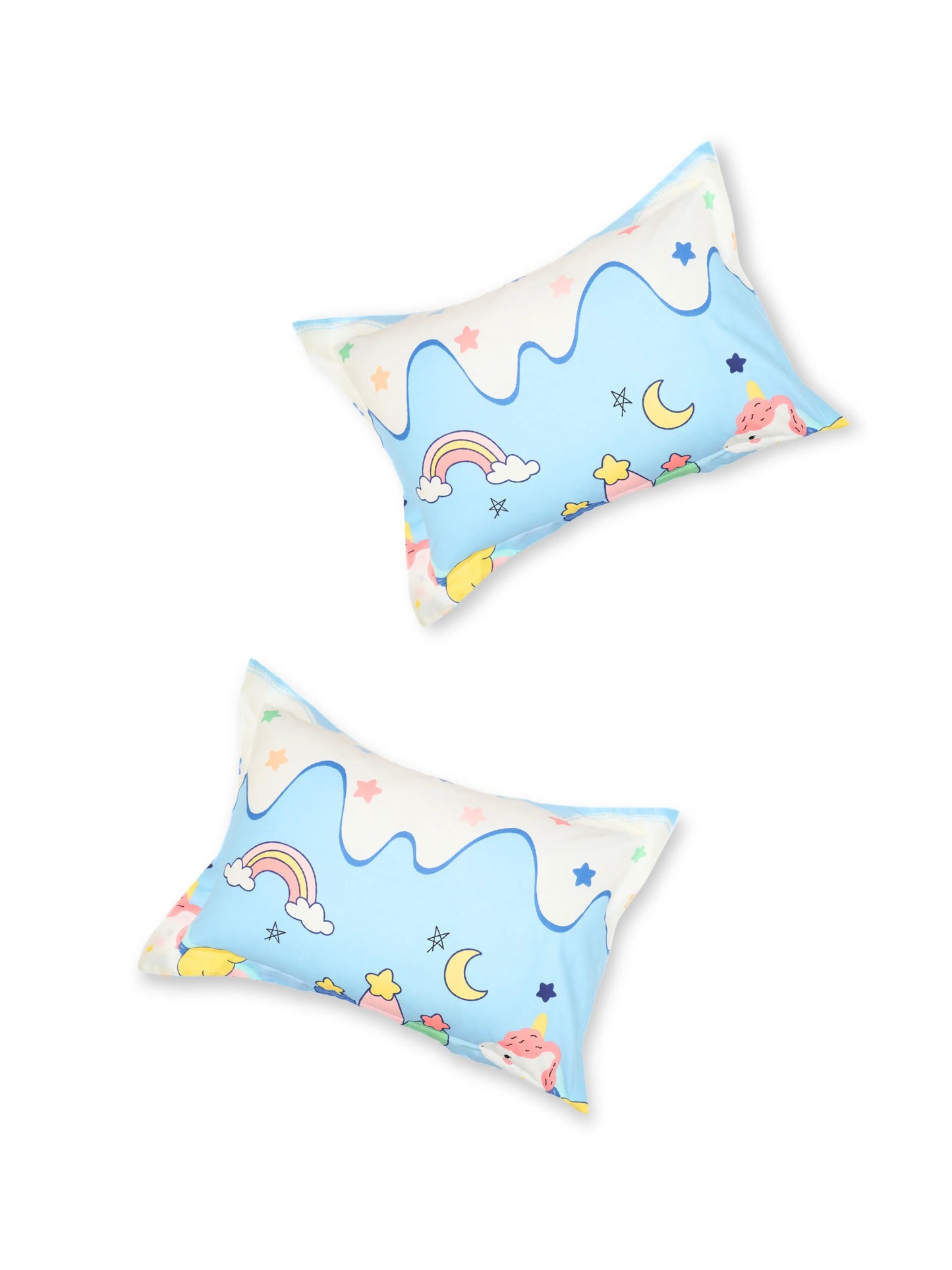 Unicorn Castle Dreams 100% Cotton Kids King Bedsheet Set