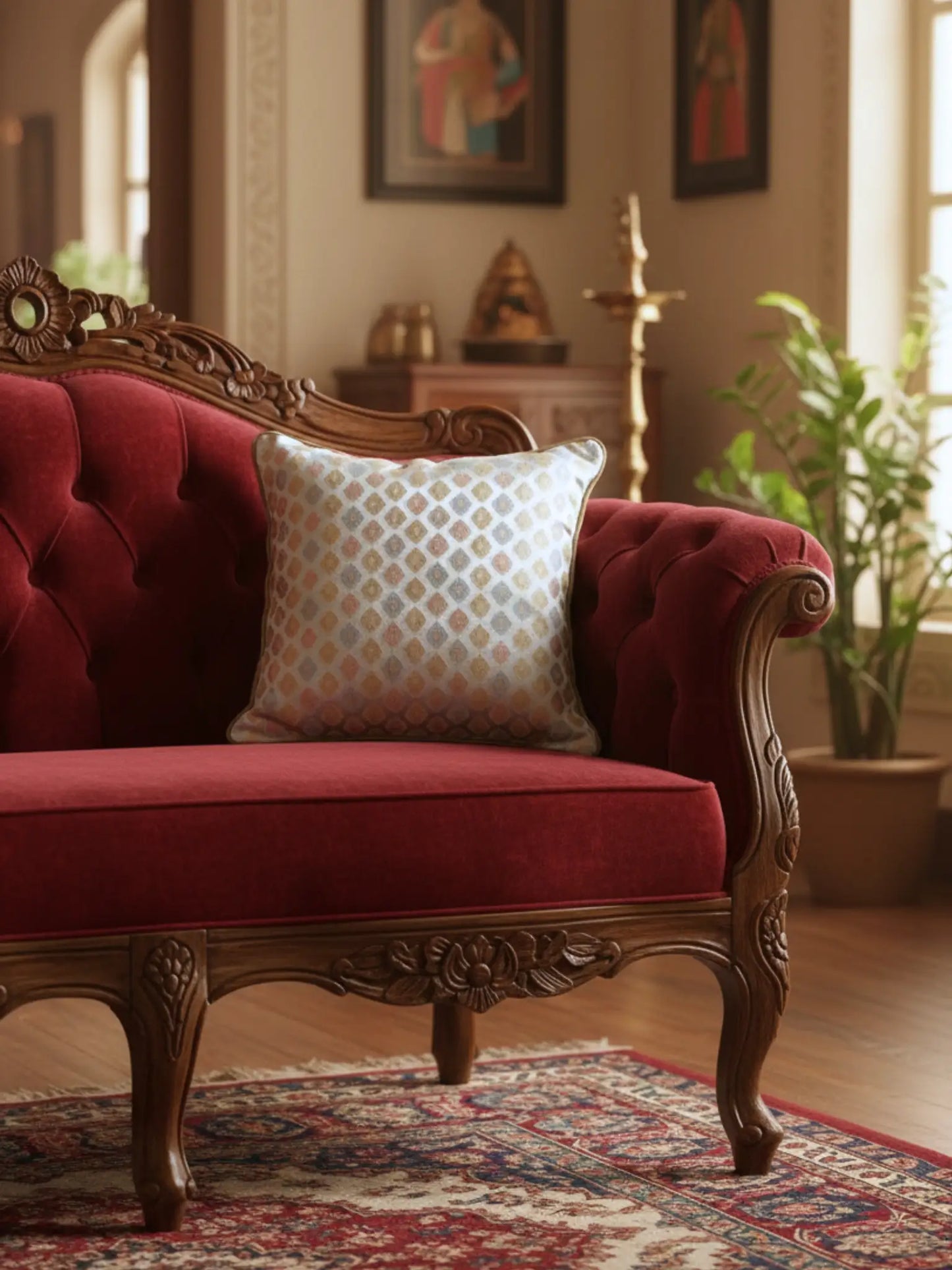 Printed Geometric Cushion Covers with Hidden Zipper (Set of 5)