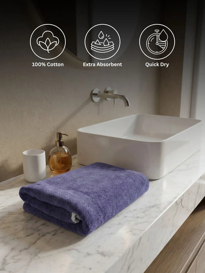 Plush Comfort, Extra Absorbent Quick Dry Medium Bath Towel – 100% Cotton