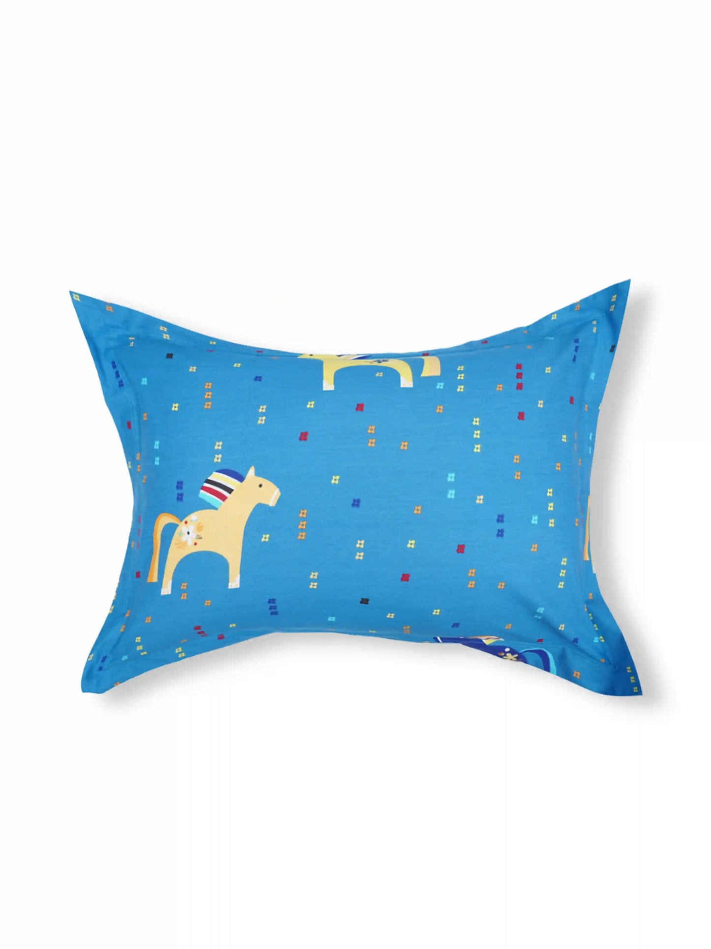 Unicorn Graphics Kids Bedsheet Set (Navy Blue)