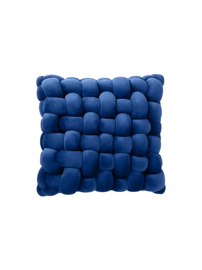 Square Knotted Cushion Pillow – Soft Decorative Accent for Sofa & Bed