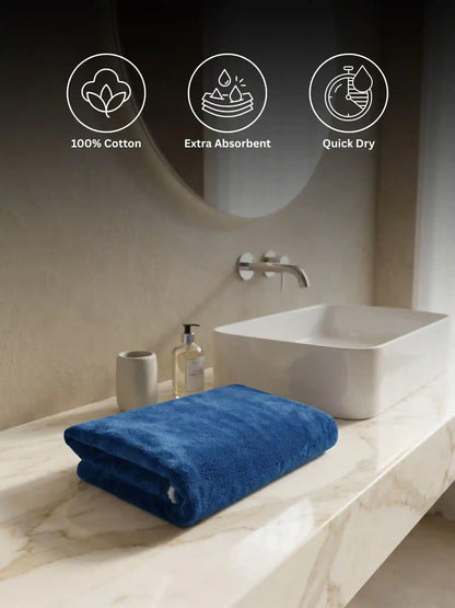 Plush Comfort, Extra Absorbent Quick Dry Medium Bath Towel – 100% Cotton