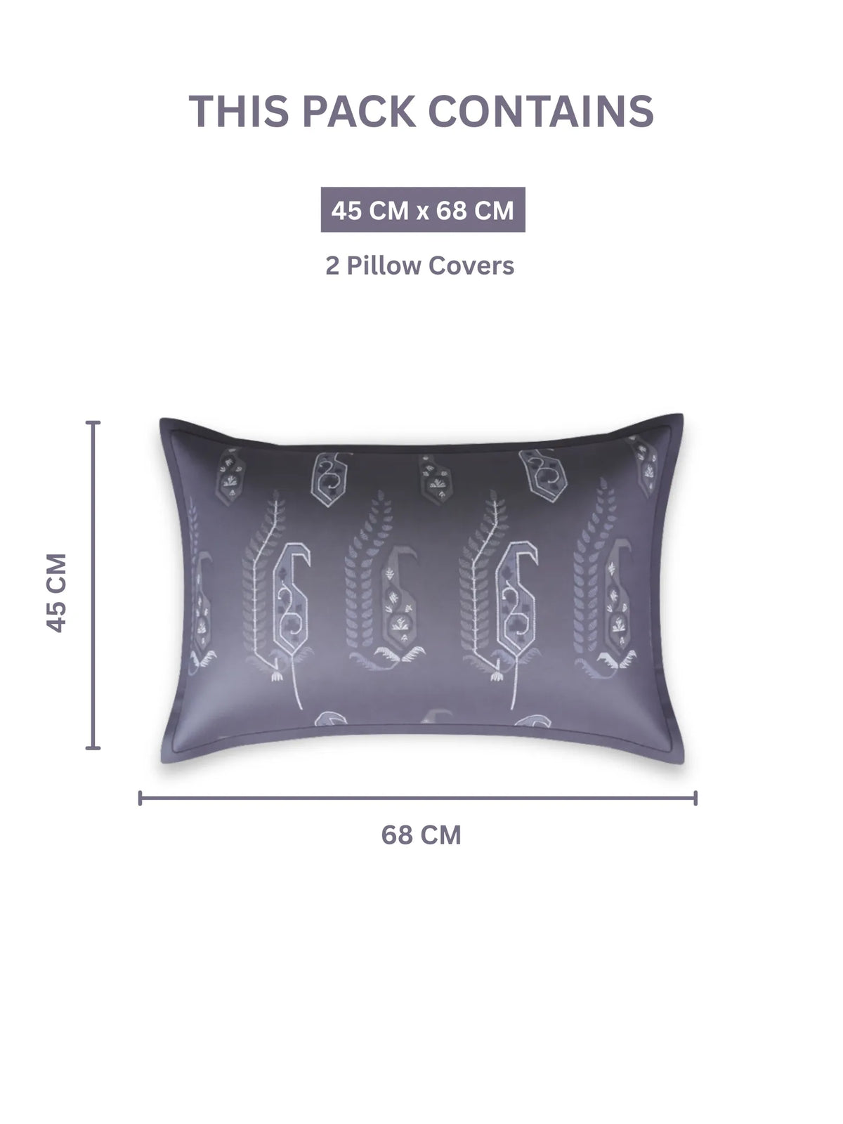 Soft Feel, Paisley Design King Bed Sheet Set with 2 Pillow Cases – 100% Cotton (300 TC)