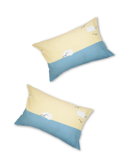 Colorful Giraffe Friends 100% Cotton Kids King Bedsheet Set