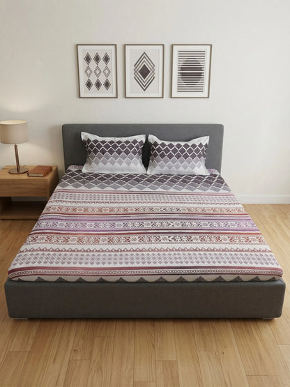 High Living 100% Cotton King Size Bedsheet Set (400 TC)