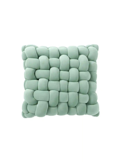 LeReve Square Knotted Cushion Pillow – Soft Decorative Accent for Sofa & Bed