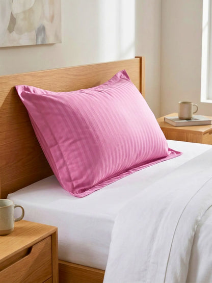 Striped Pillow Cover with Flange | Soft & Breathable (68 x 45 CM)