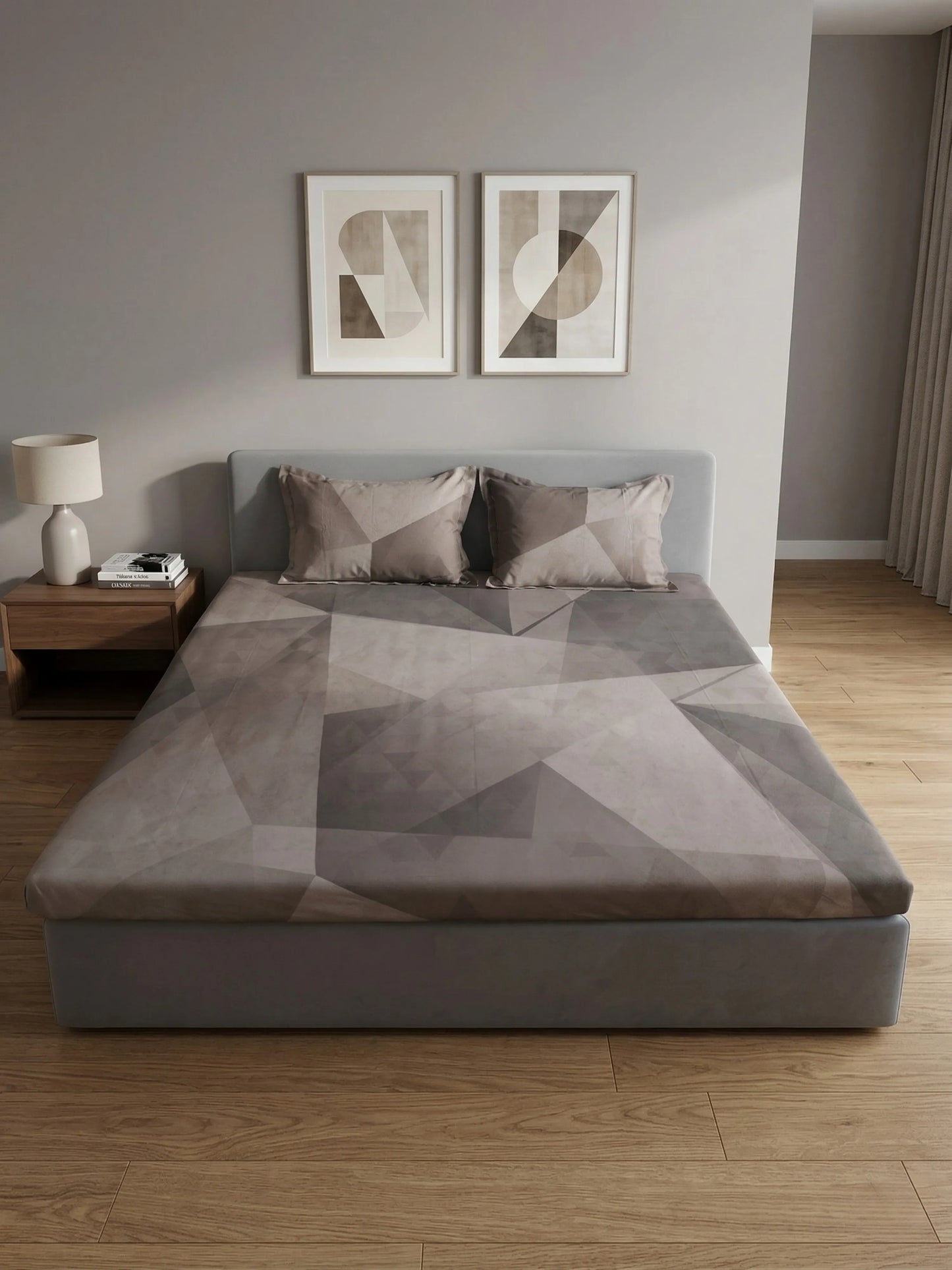 High Living 100% Cotton King Size Bedsheet Set (400 TC)