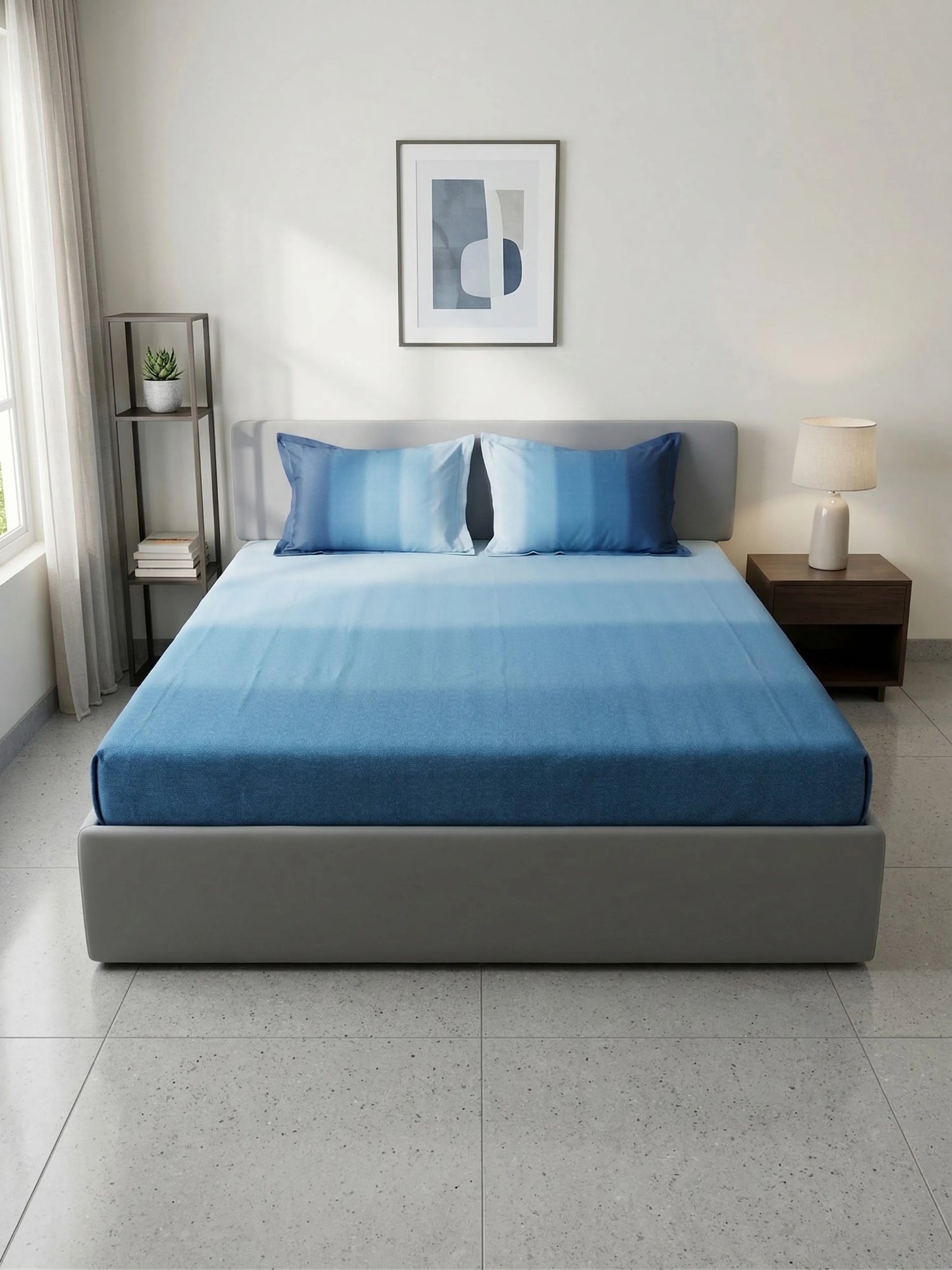 High Living 100% Cotton King Size Bedsheet Set (400 TC)