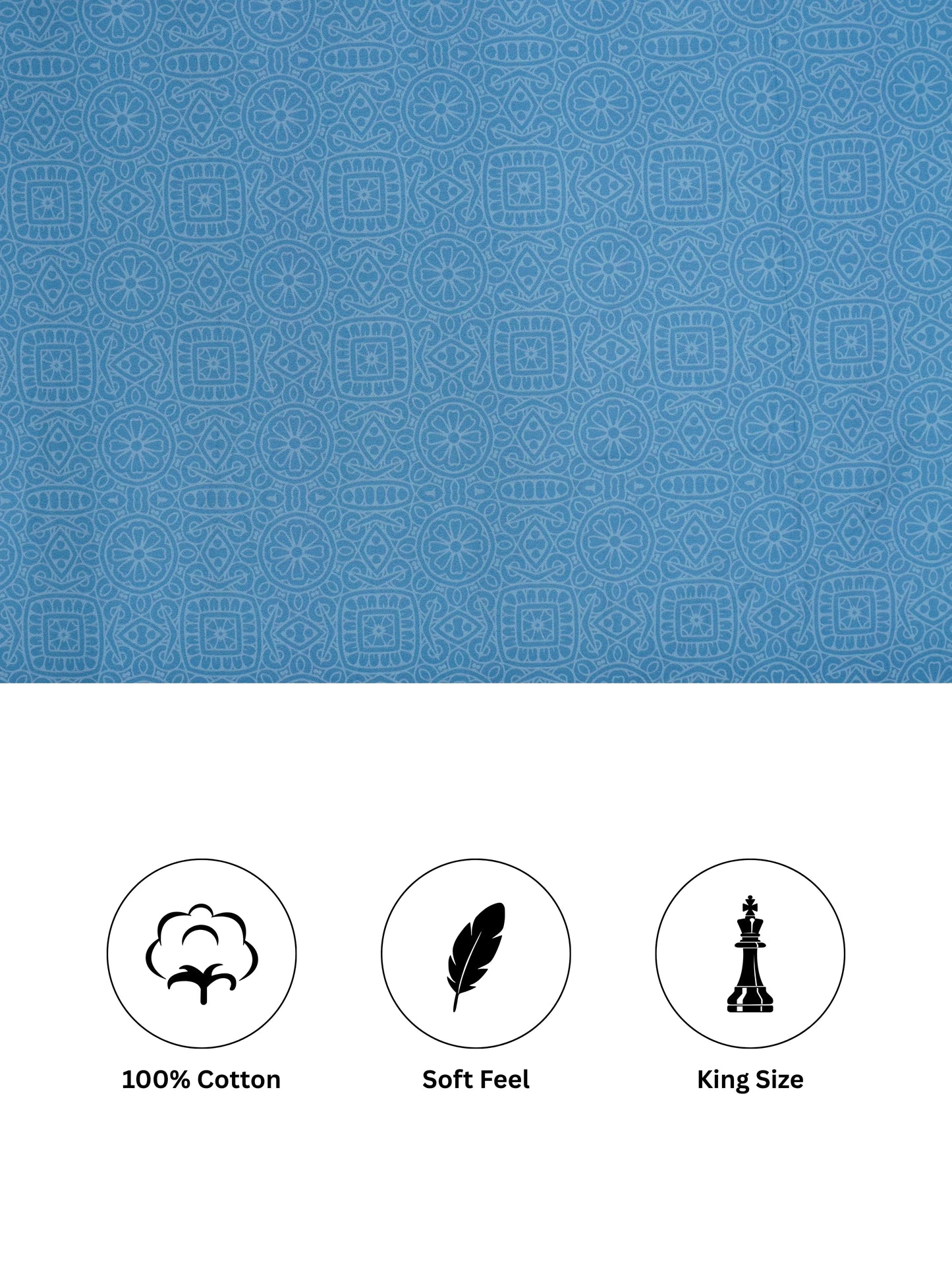High Living 100% Cotton King Size Bedsheet Set (400 TC)