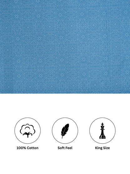 High Living 100% Cotton King Size Bedsheet Set (400 TC)